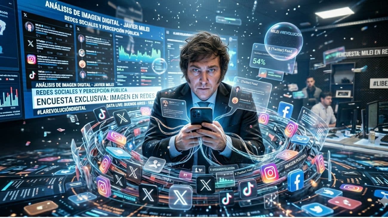 Encuesta: El peor mes digital de Milei