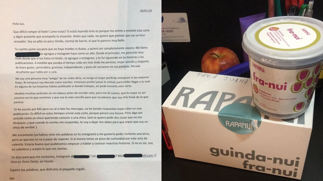 Un desconocido la acosó por redes, se metió en su trabajo y le escribió un mensaje que la dejó aterrada